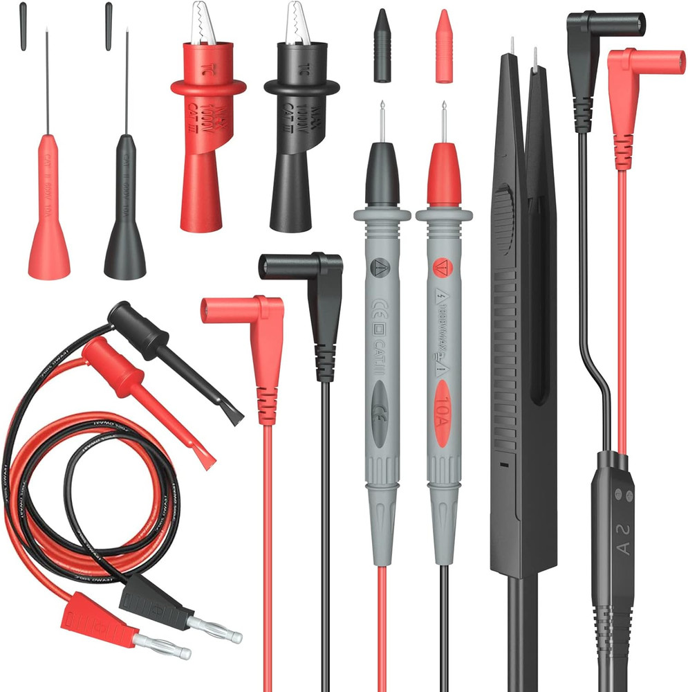 Electrical Multimeter Test Leads Set with Alligator Clips Test Hook Test Prob...