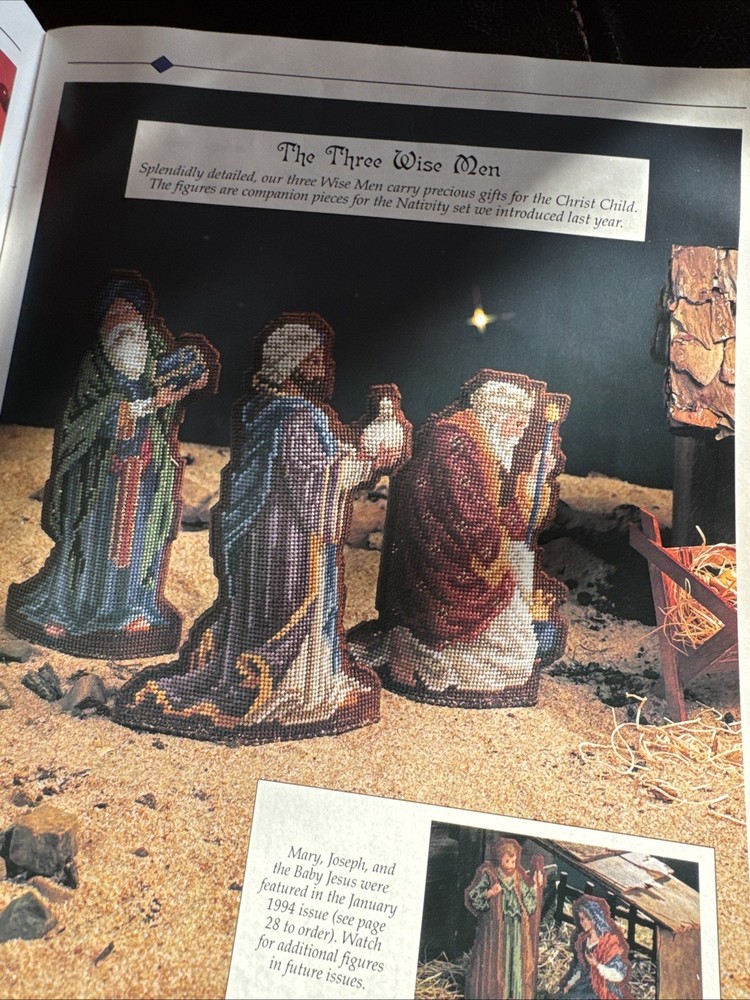 The Three Wise Men Nativity Christmas Plastic Canvas Pattern 24 Projects *AV