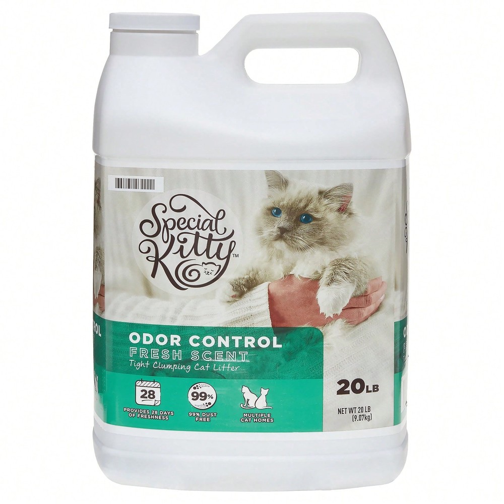 Clumping Clay Cat Litter, Fresh Scent, 20 Lbs Jug