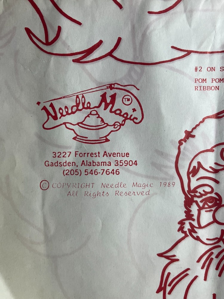 1989 Needle Magic Classic Santa Claus Reuseable Crafting Pattern & Instructions