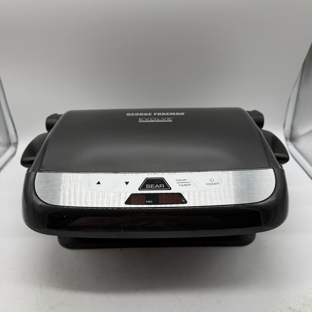 George Foreman Evolve Grill System w/ Waffle & Grill Plates GRP4842MB - TESTED