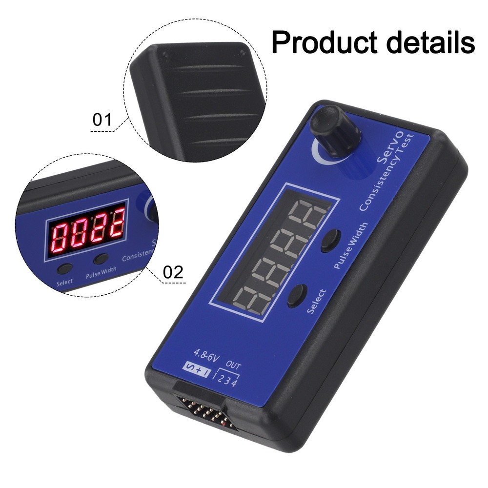 HJ RC Tester with Digital Analog Detection for Controller and Steering Control 4 On