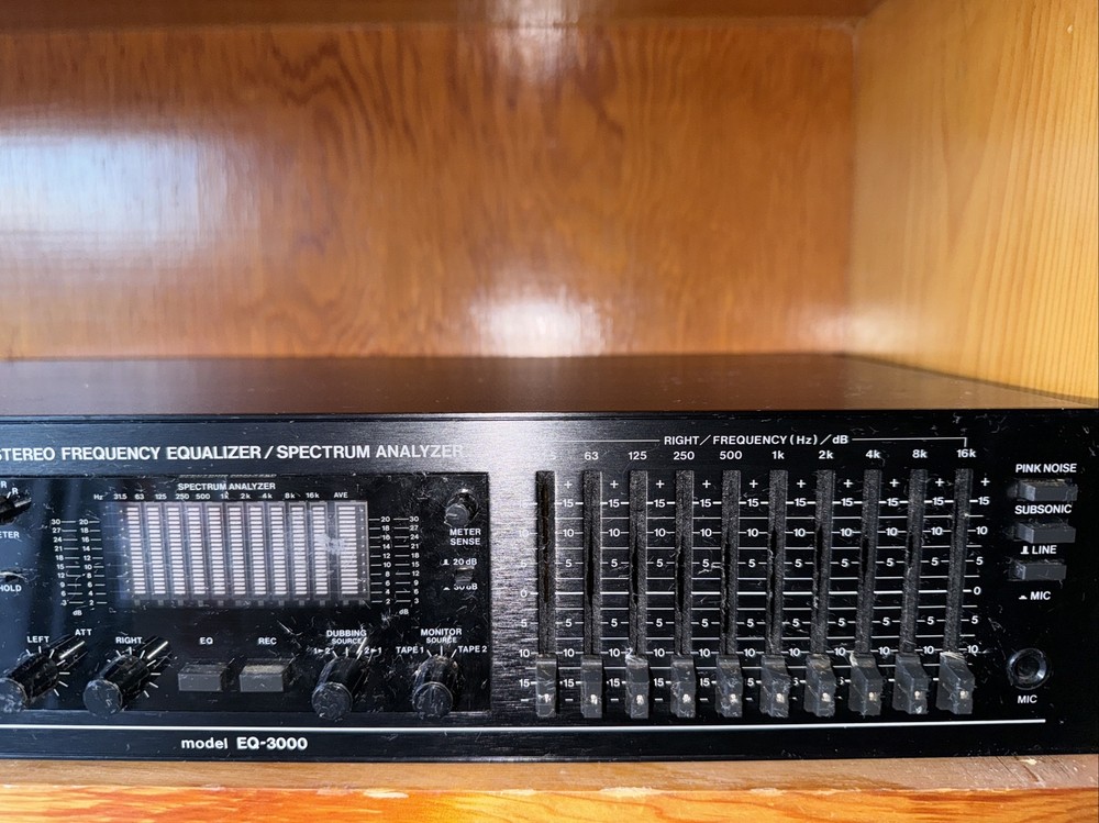 VINTAGE BSR Model EQ-3000 Stereo Frequency Equalizer Spectrum Analyzer-Tested