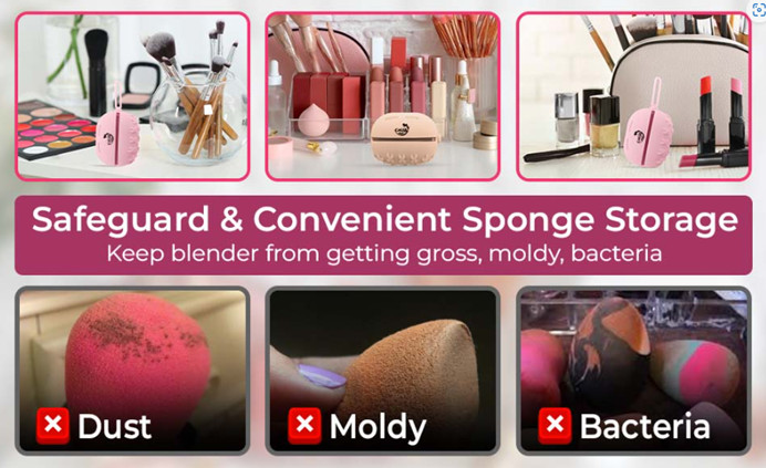 Beauty Blender Sponge Case, Tan