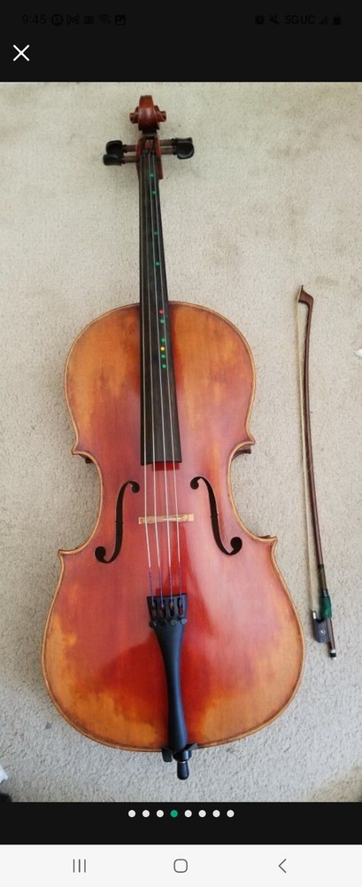 4 String Maestro European tone 1/2 Cello, flamed maple back