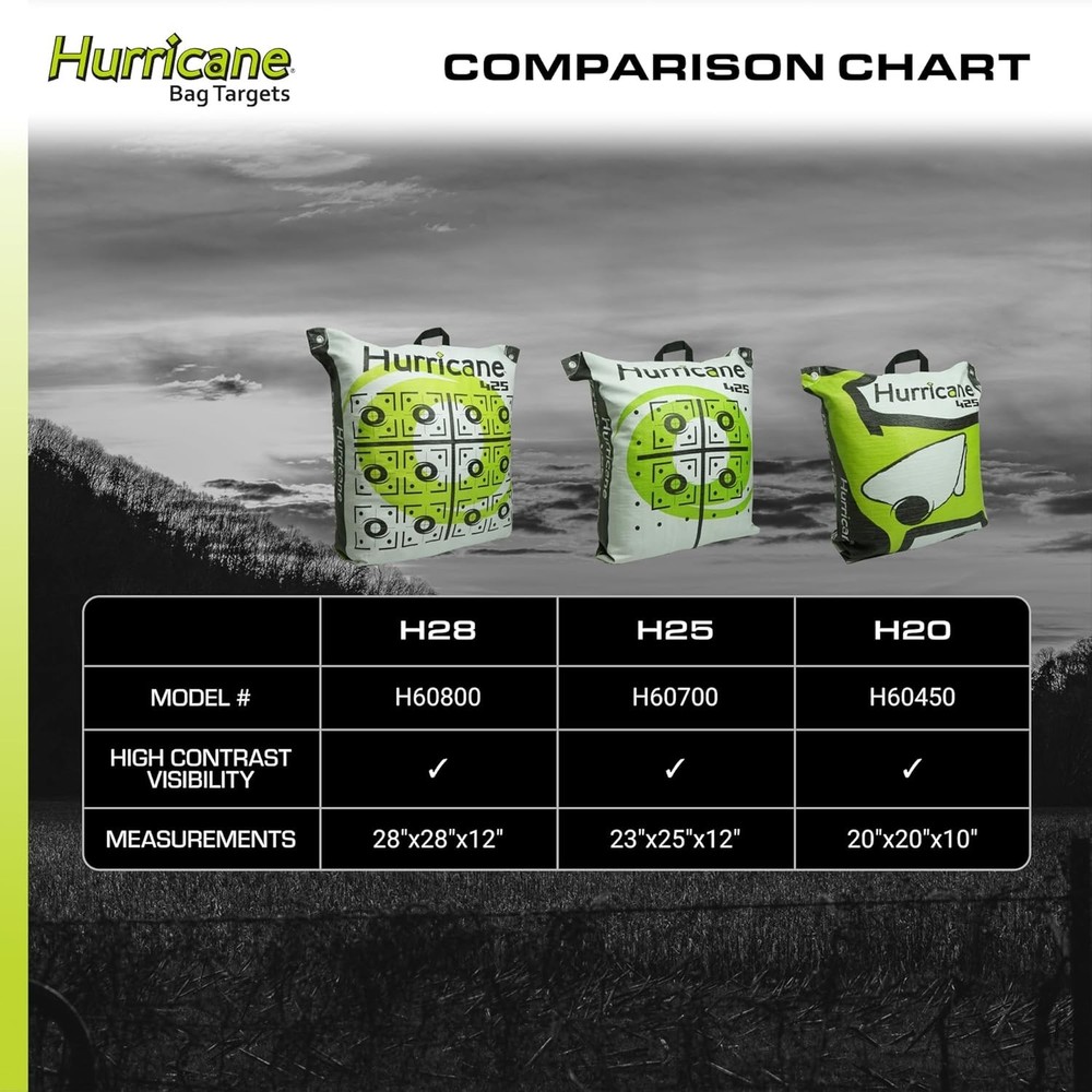 H20 Archery Bag Target 20" High Visibility 425 FPS