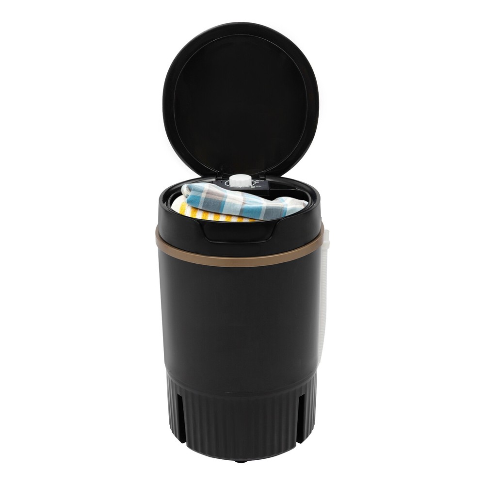 Portable Mini Washing Machine Washer with Drainage Basket Multi-Functional Black