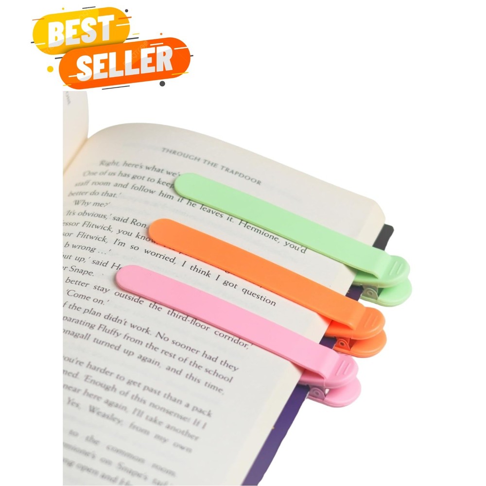 Effortless Page Tracking with 3pcs Silicone Automatic Bookmarks - Pink