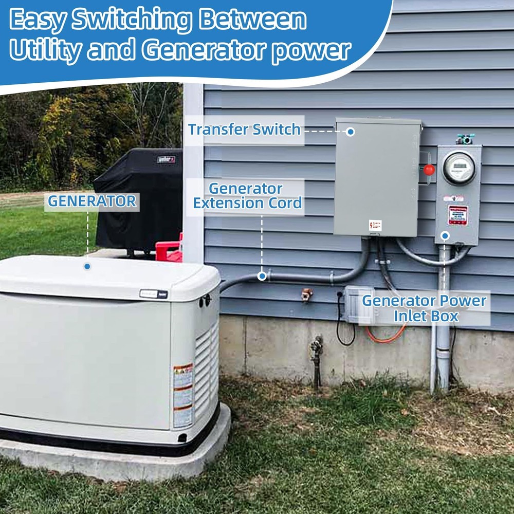 100A Manual Transfer Switch for Generator, Generator Transfer...