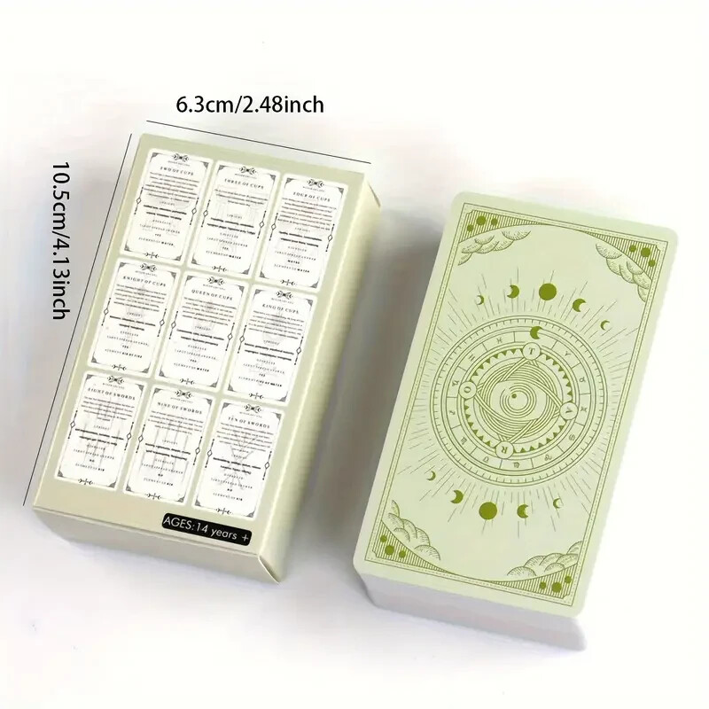 A Set of Tarot Learning Cards with a Guide Book - 78 Tarot Beginner Learning Kit