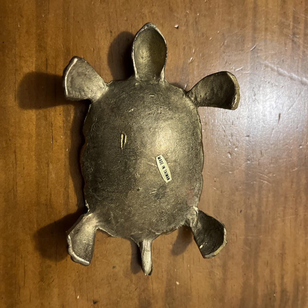 1982 CHADWICK MILLER SOLID BRASS Turtle Dish NIB-Ashtray, Loose Change NEW