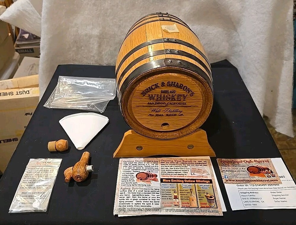 1-Liter American Oak Wħiskęy Aging Barrel - Craft Your Unique Spirit