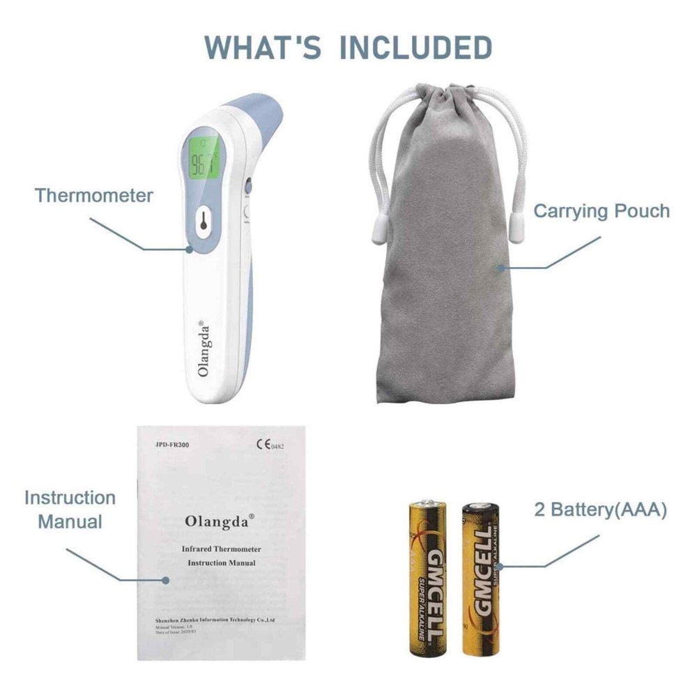 Olangda Ear Thermometer, Non-Contact Ear