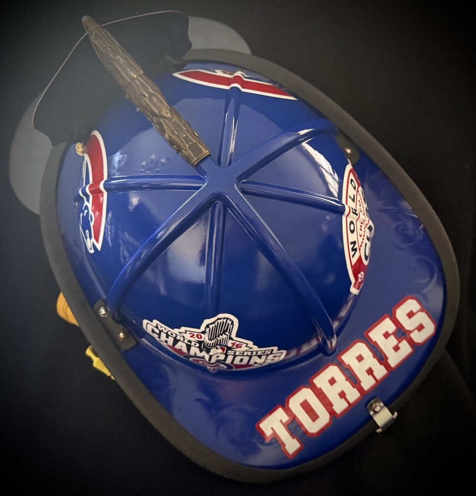 Custom Chicago Cubs World Series Fire Helmet!