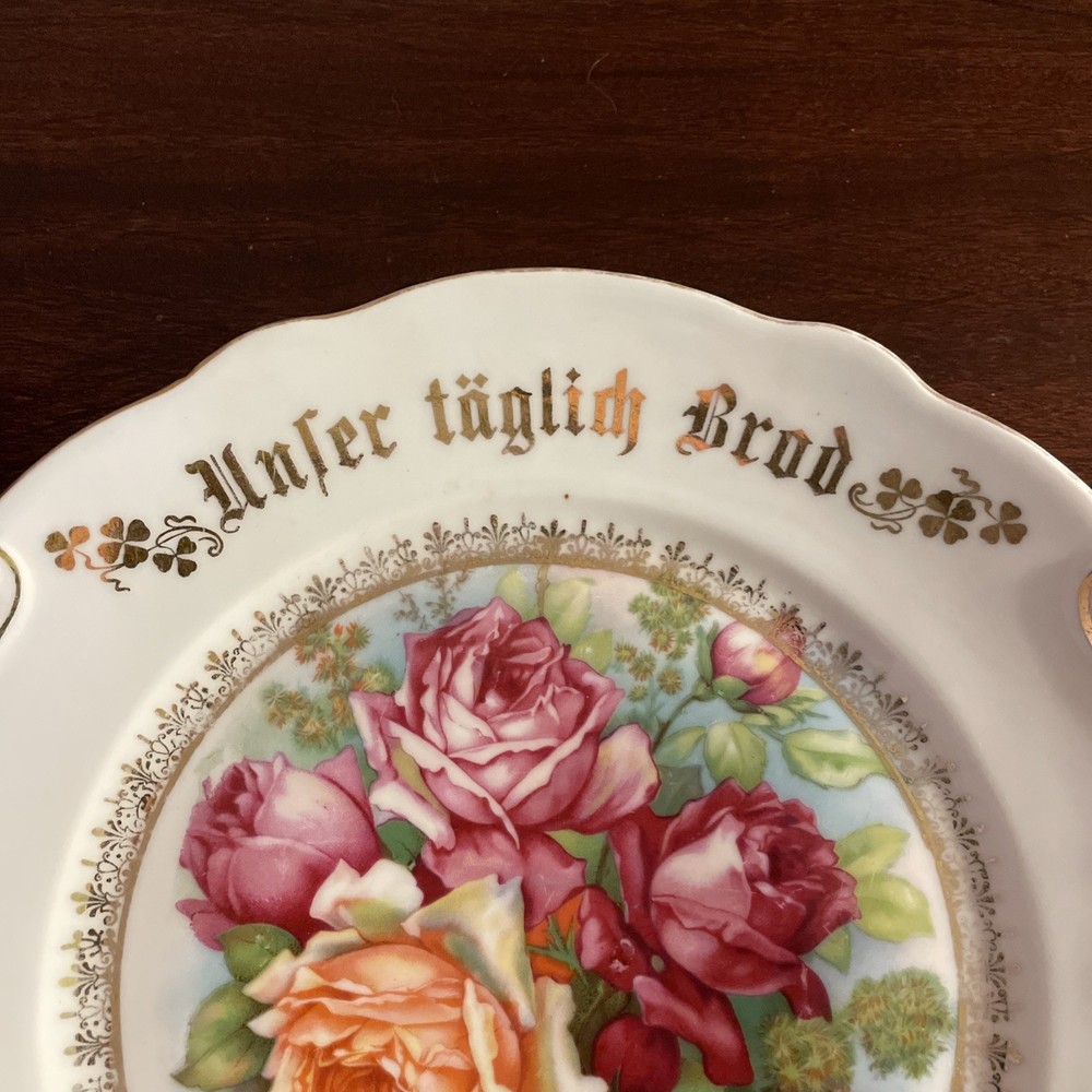Antique 1900’s German Handled Bread Plate In Mint Condition