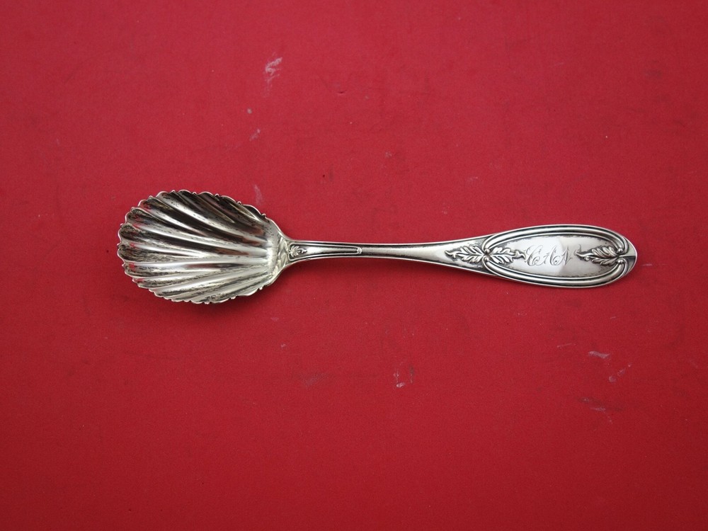 Olive by Various Makers Sterling Silver Sugar Shell by A Pitts 7"