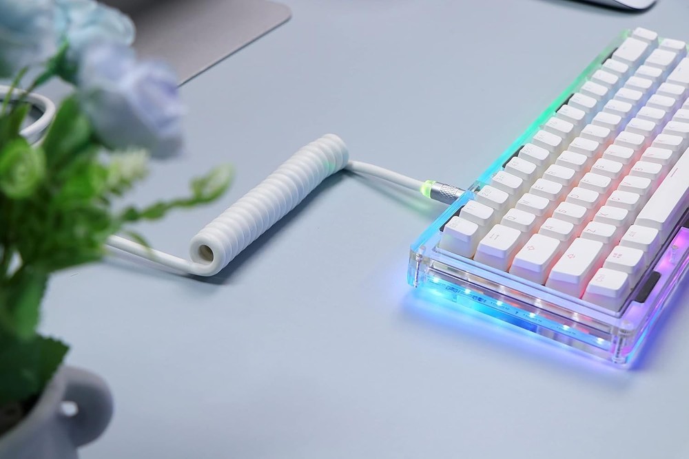 Aviator Coiled USB Cable for Mechanical Keyboards - Tangle-Free & Stylish