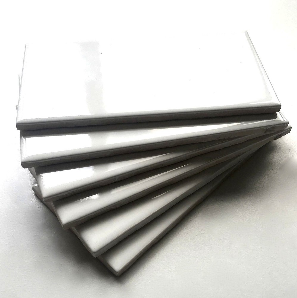 White 3x6 Shiny Glossy Finish Ceramic Subway Tile Backsplash Wall Floor Kitchen
