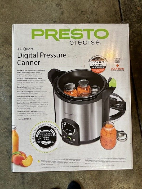 NEW Presto Precise 17 Quart Digital Pressure Canner, 02152 Extra Tall Digital