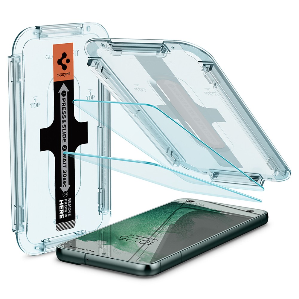 Spigen GlastR EZ Fit Screen Protector for Samsung Galaxy S22 Plus | S22 | 2 Pack