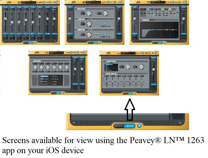 PEAVEY LN™1263 Column Array Portable PA System & BT iOS APP Controllable Mixer
