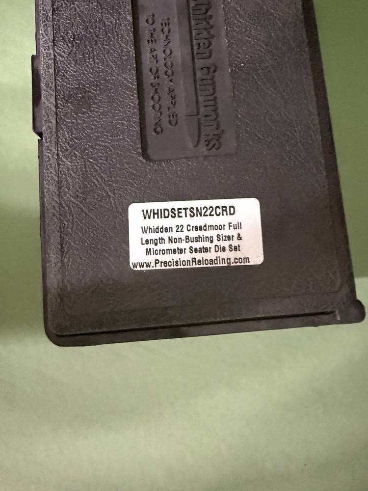 Whidden Gunworks Click Adjustable Bushing Reloading 2 Die Set