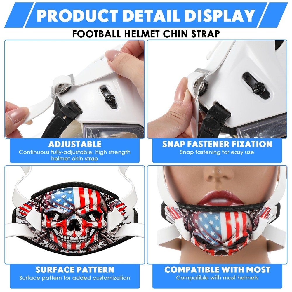 Motionchic Football Chin Strap with one size, adjustable, Multicolor