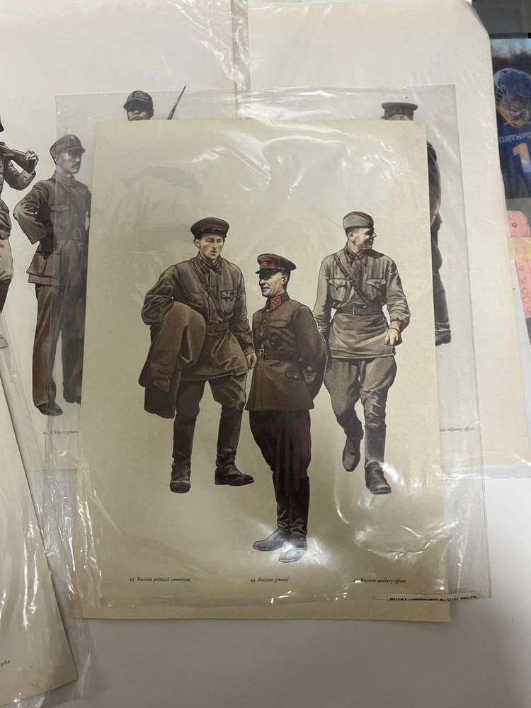 WW2 German Uniform Sheets Pictures Documents Great Display 11x18