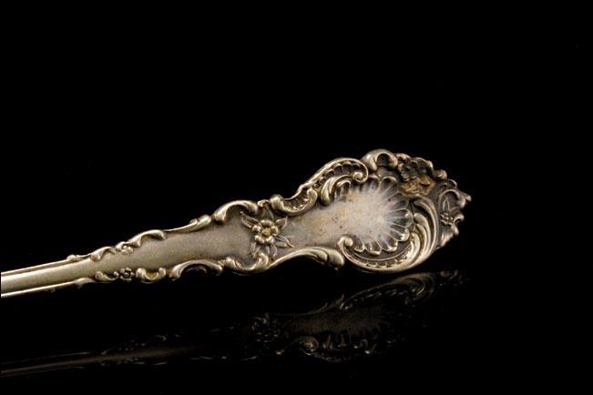 OLD VICTORIAN STERLING OYSTER FORK A38506