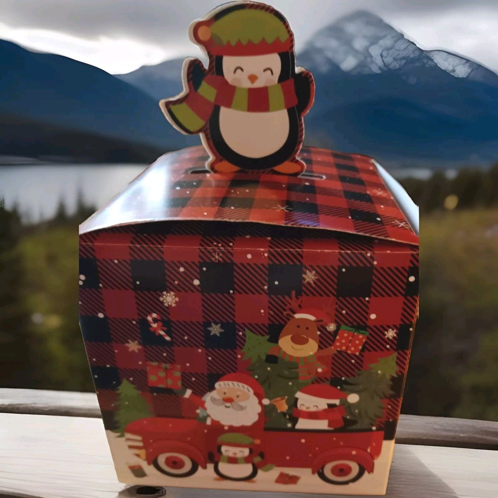 24 Assorted Small Christmas Gift Boxes Unassembled 4"×4"×4" Perfect For...