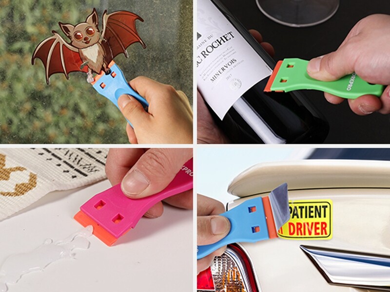 WORKPRO 3PC Plastic Razor Blade Scraper Remover Tool w/120PC Plastic Razor Blade