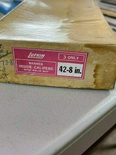 LUFKIN 42-8 INSIDE SPRING CALIPERS WITH SOLID NUT, 8" IN STOCK!! -rusty
