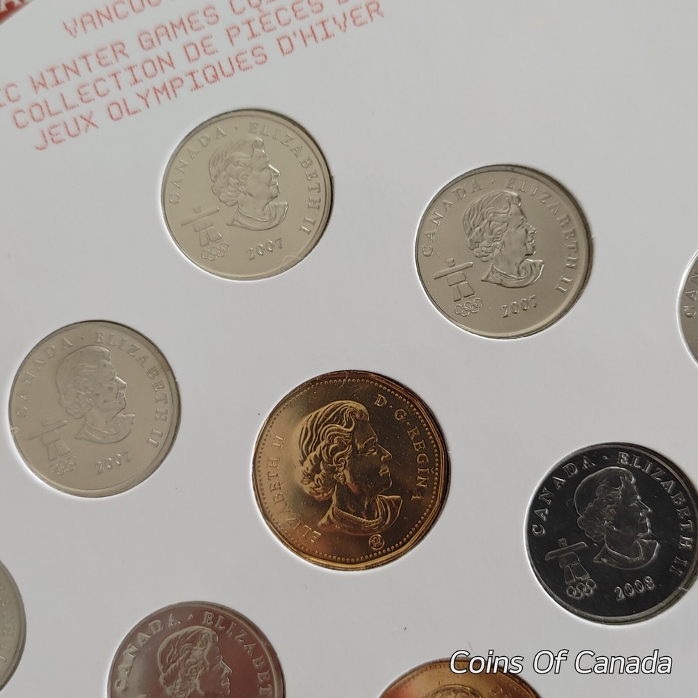 2007 - 2010 Canada Uncirculated Vancouver Olympic 14 Coin Set #coinsofcanada