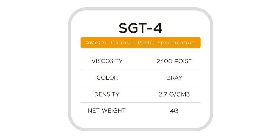 AMeCh SGT-4 Thermal Paste 4g w/ Spatula - Ultimate Performance Thermal Paste PC