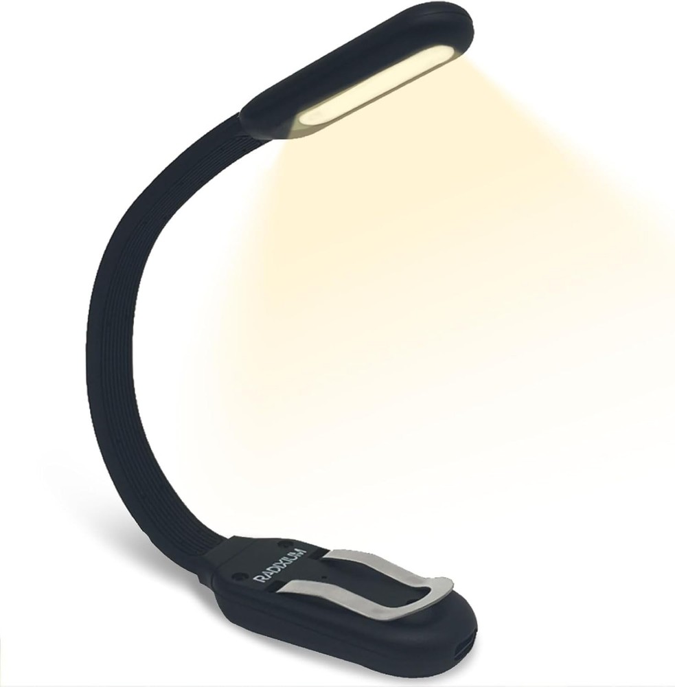 Rechargeable LED Book Light with 4 Color Temperatures - Eye-Caring & Portable