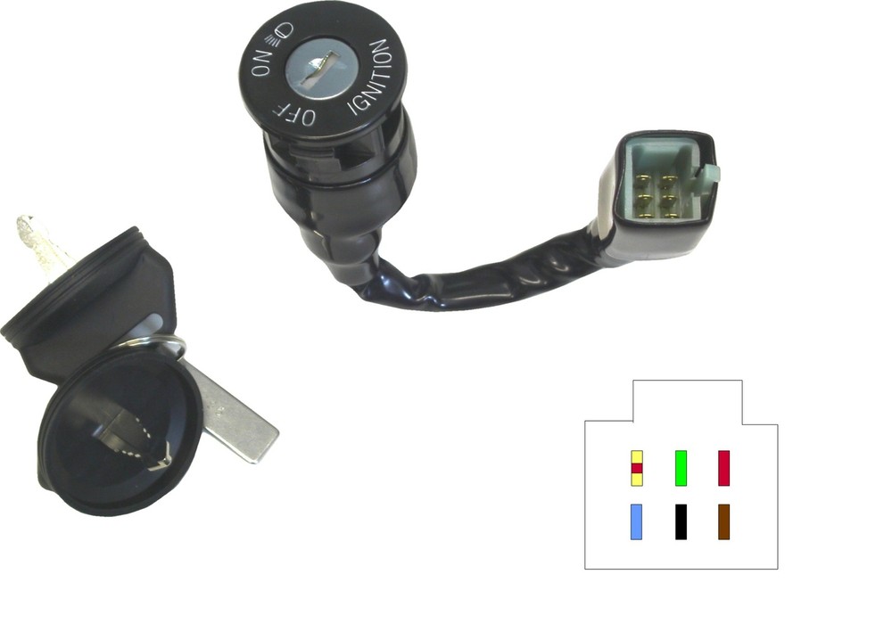 Ignition Key Switch For Apache 90 100 110 Quad 6 Wire Female Connector