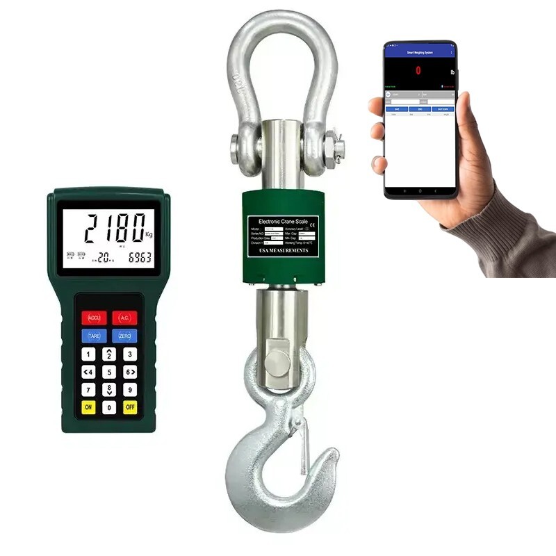 Washdown Safe 10,000 lb Crane Scale LCD with Android App & Certificate