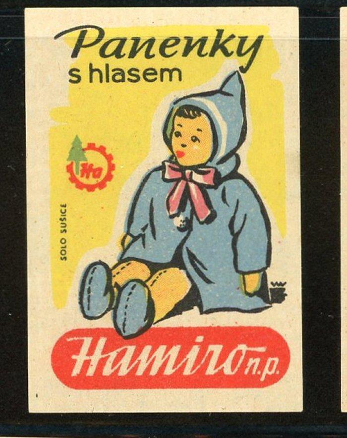 Slovak Match Box Label Panenky s Hlasem