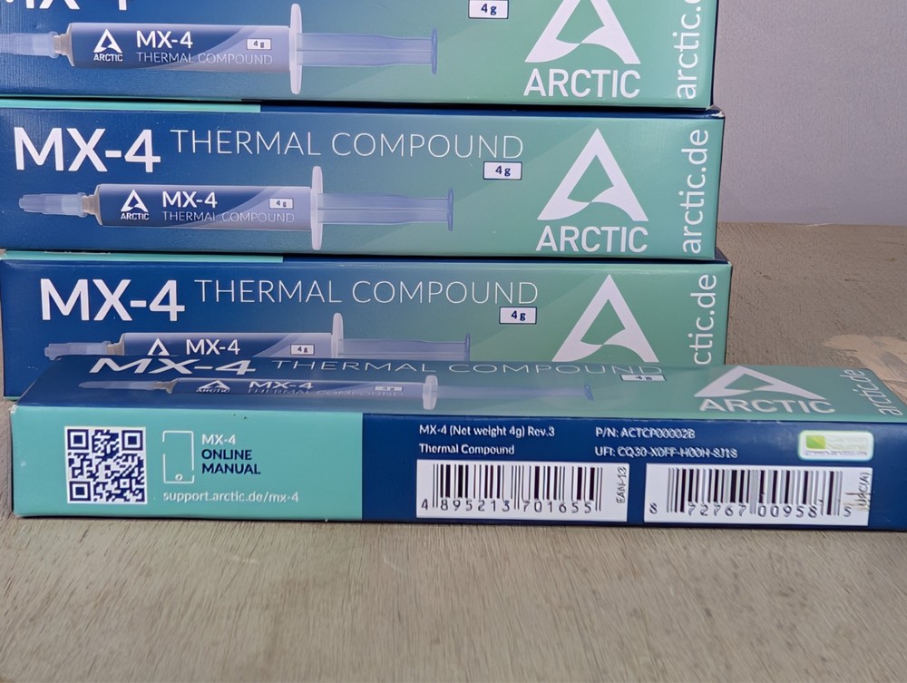 ARCTIC MX-4 Gray Thermal Compound 4-Pack (4g Syringe x 4) CPU GPU Paste NEW
