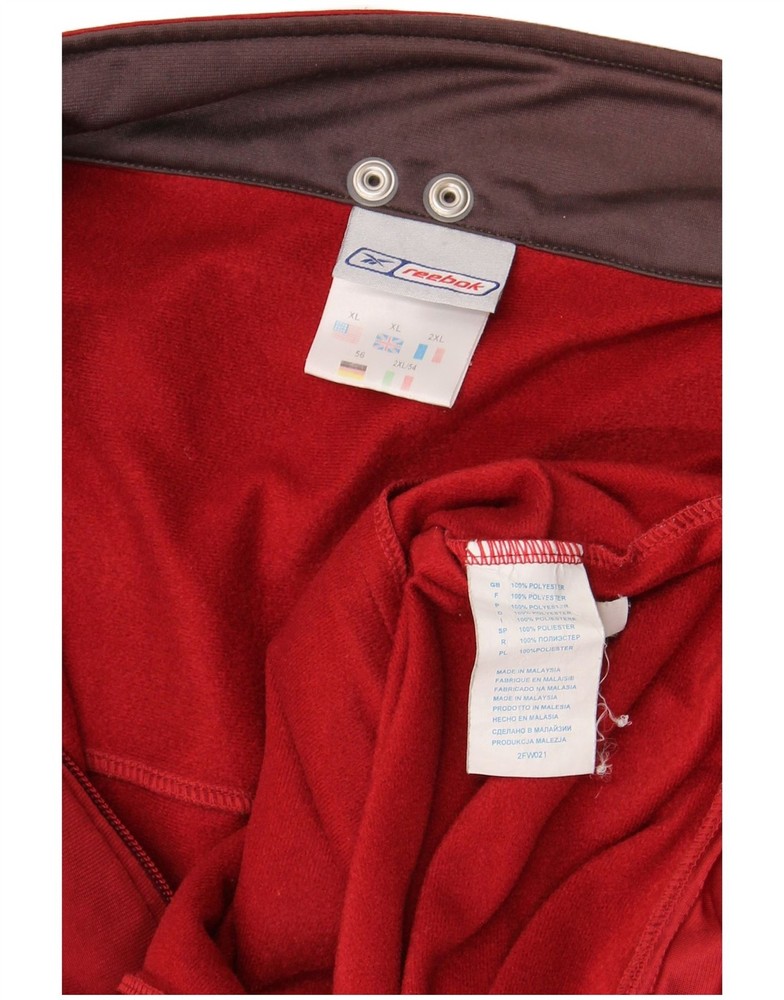 Reebok Mens Tracksuit Top Jacket XL Red Polyester CV05