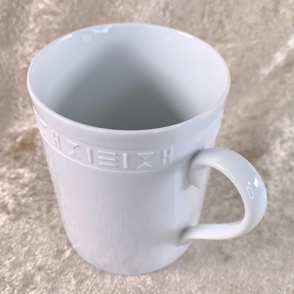 Hermes Paris Mug Cup Egee White Porcelain Tableware with Case