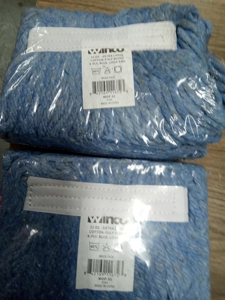 2 Pkgs Ecolab Extra Large Blue Mop #32 309 Dt