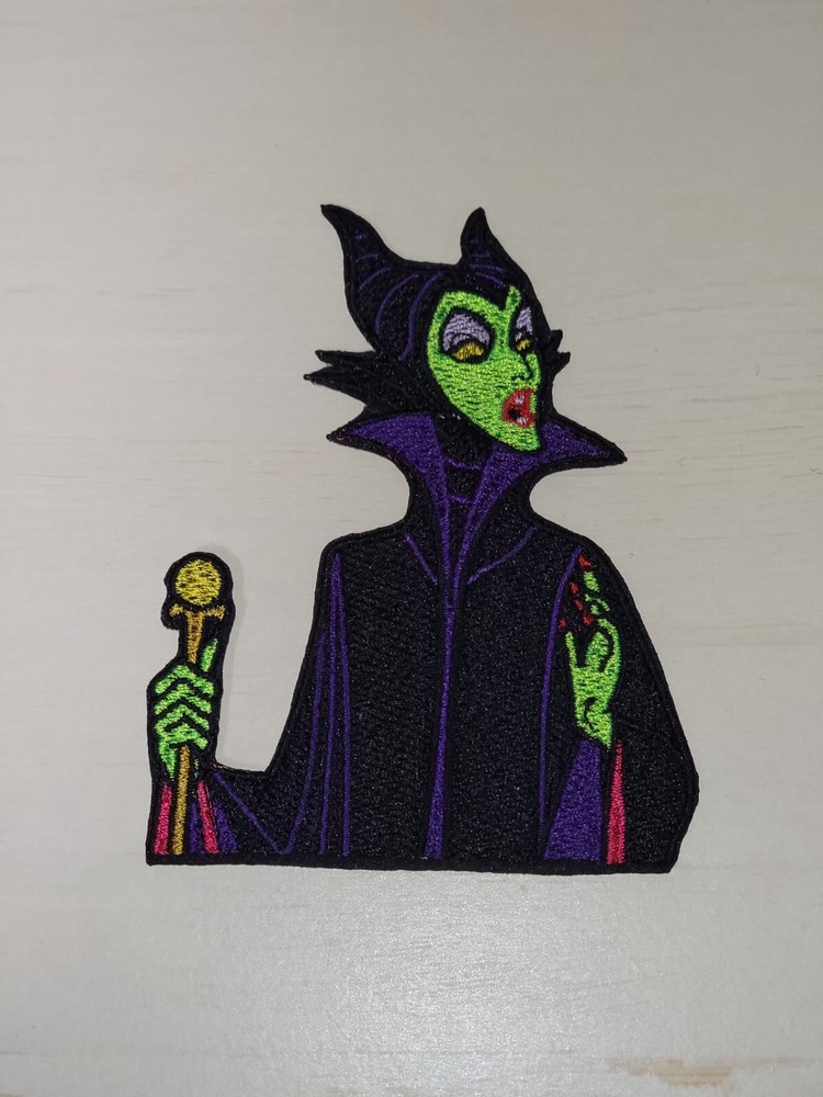 Maleficent Sleeping Beauty  4 inch  Iron on Embroidered Applique Patch