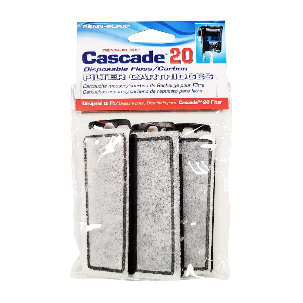 Penn-Plax CPF6C3 Cascade Hang-on Power Filter Replacement Cartridges - Pack o...