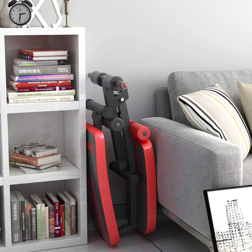 Sit up Bench - Adjustable Utility Slant Board with Reserve Crunch Handle, Abdomi