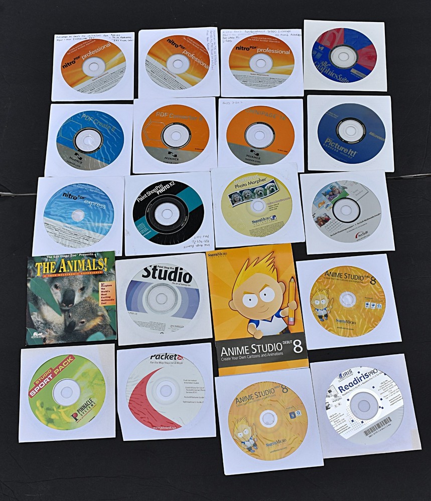 Lot of 20 CDs - Miscellaneous Older Software – AS IS – Untested