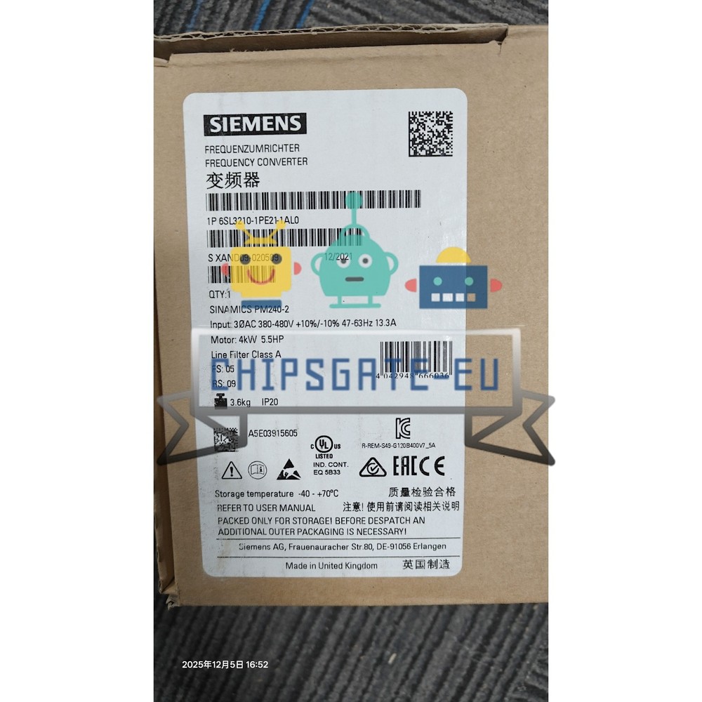 New Siemens 6SL3210-1PE21-1AL0 module Fast ship