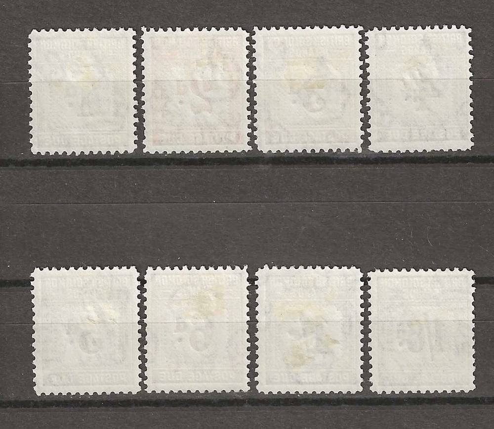 BRITISH SOLOMON ISLANDS 1940 SG D1/D8 MINT