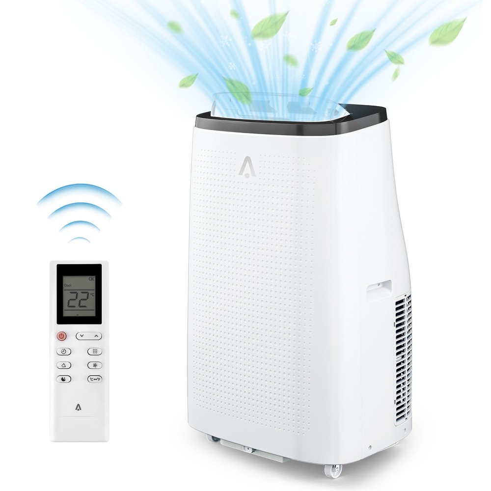 Powerful 14000 BTU Portable Air Conditioner Quiet Energy-Efficient 24H Timer