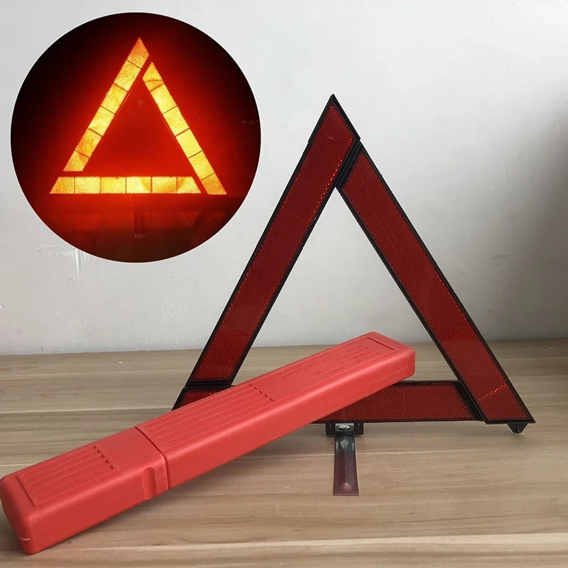 Large Reflective Car Warning Triangle Breakdown Hazard Road EU Emergency